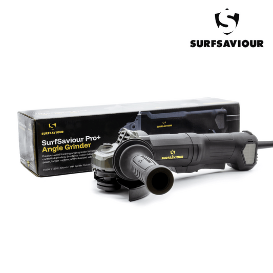 SurfSaviour Pro+ Angle Grinder 125m. 110V. 1500W w/ brushless motor and anti-vibration handle.