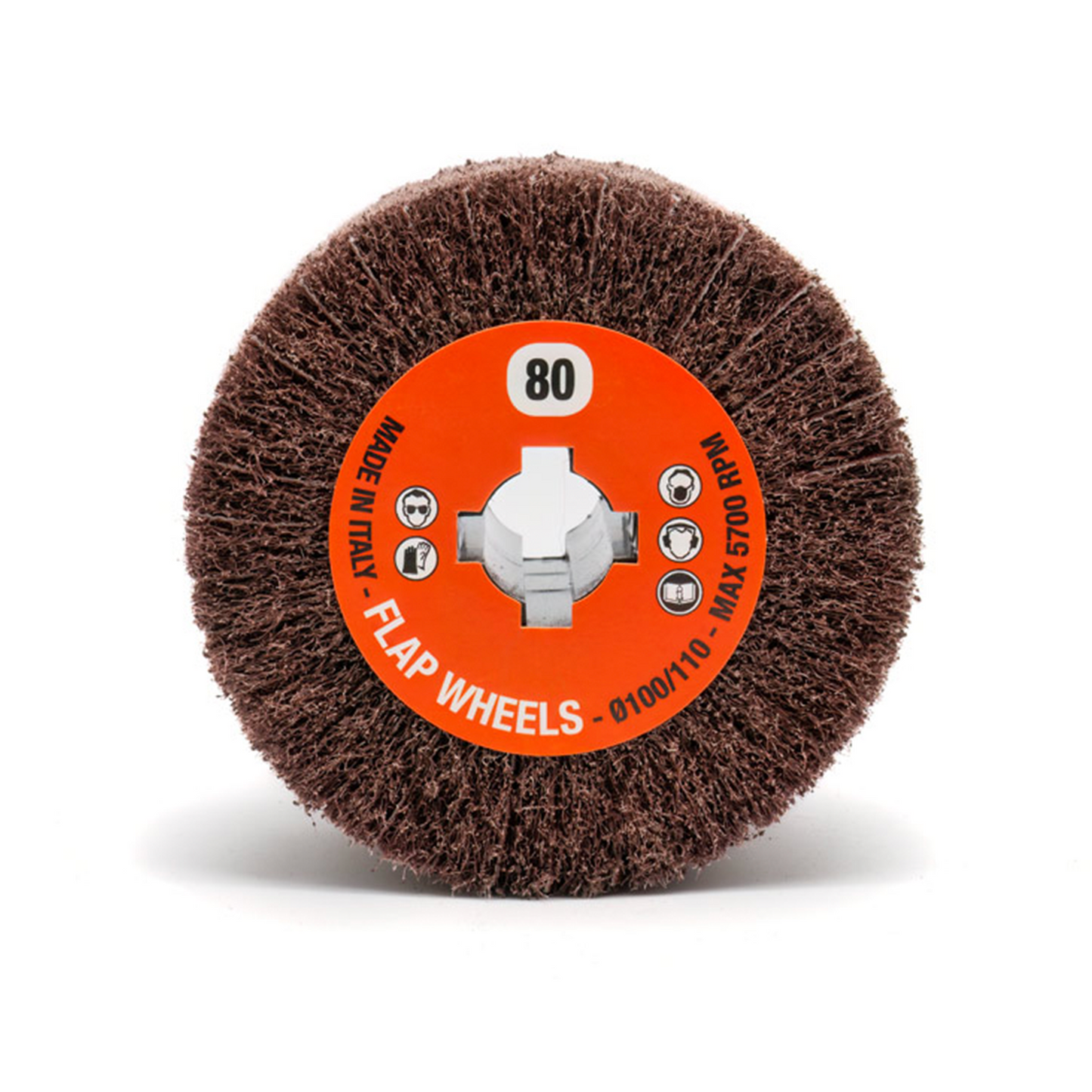Interleaved Fleece Sander Wheel A/Oxide 80 Grit (100x100x19mm)