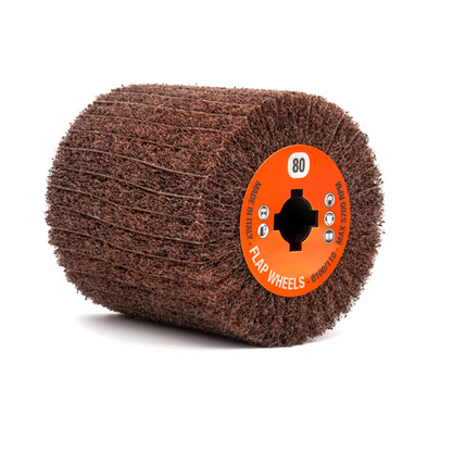 Interleaved Fleece Sander Wheel A/Oxide 80 Grit (100x100x19mm)