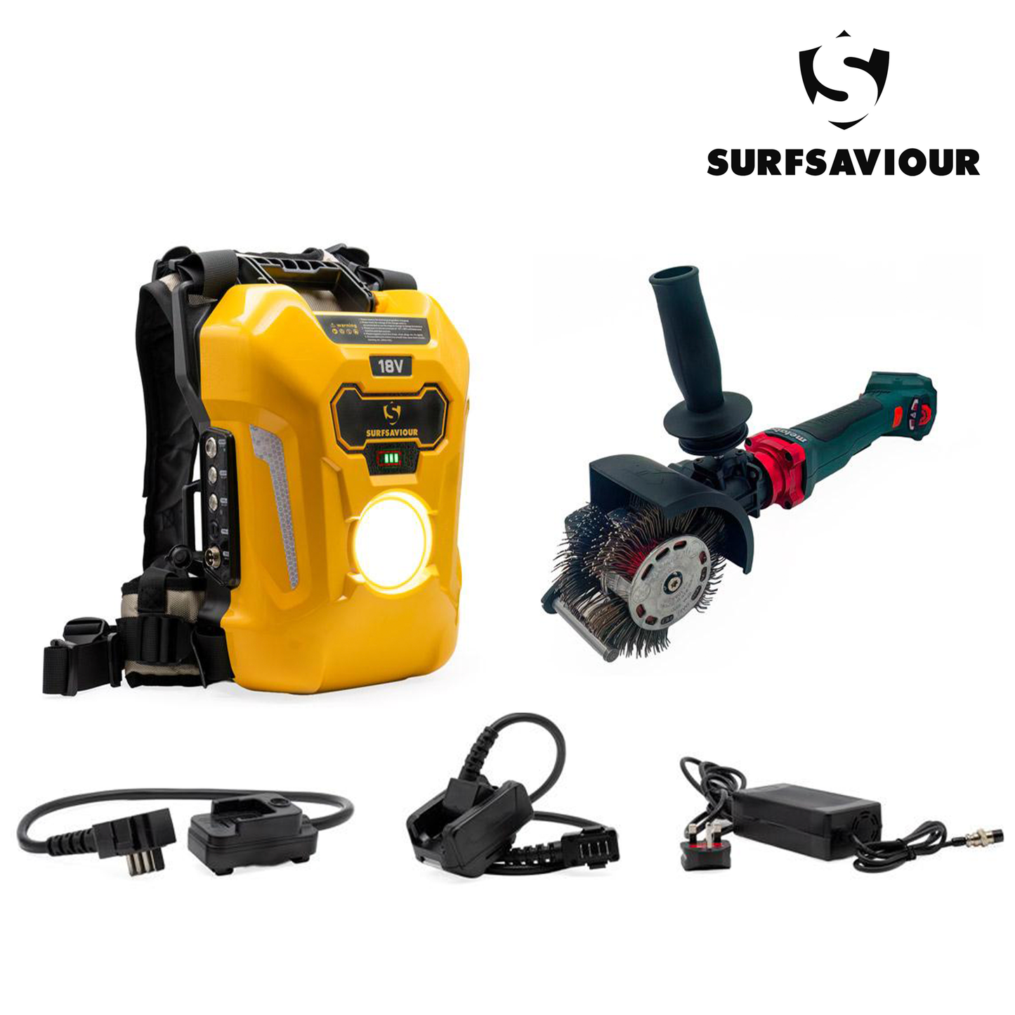 SurfSaviour Powerpack 1860 – 18 V Portable Power Unit with LED Work Light