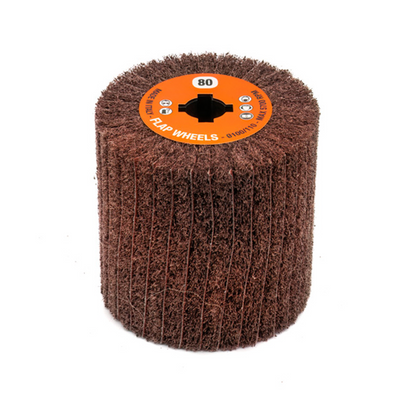 Interleaved Fleece Sander Wheel A/Oxide 80 Grit (100x100x19mm)