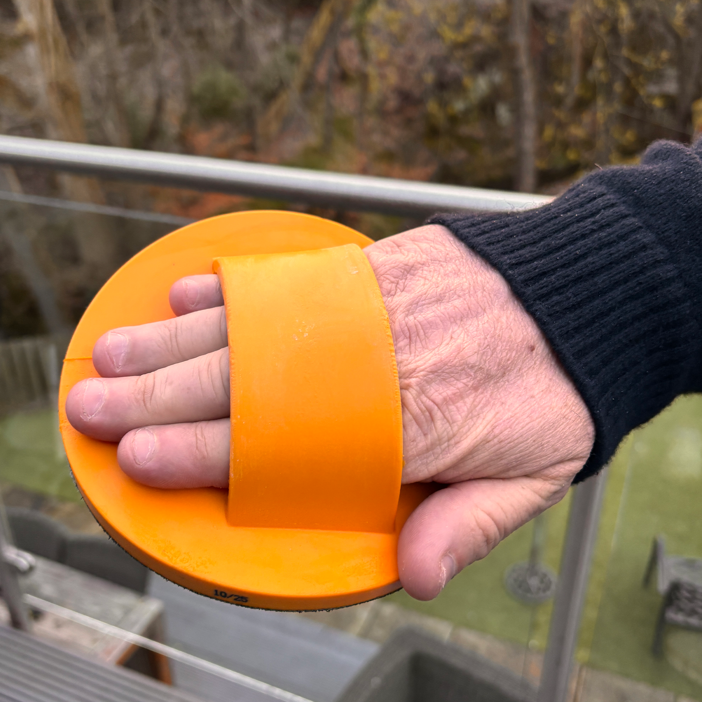 Glass Cleaning Hand Pad 150 mm Disc Holder with Velcro Backing