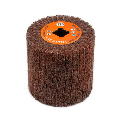 Interleaved Fleece Sander Wheel A/Oxide 120 Grit (100x100x19mm)