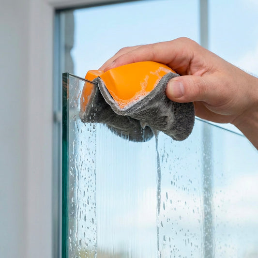 Glass Cleaning Hand Pad 150 mm Dual‑Sided Split Design with Velcro Backing