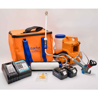 Studio image of Airless Sprayer Kit with protective bag and roller