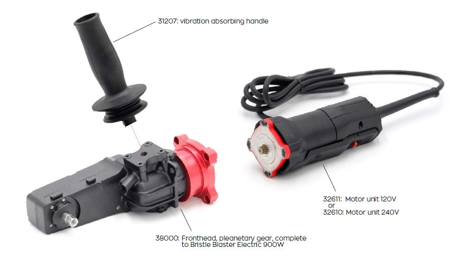 Bristle Blaster Electric spare parts exploded diagram main body