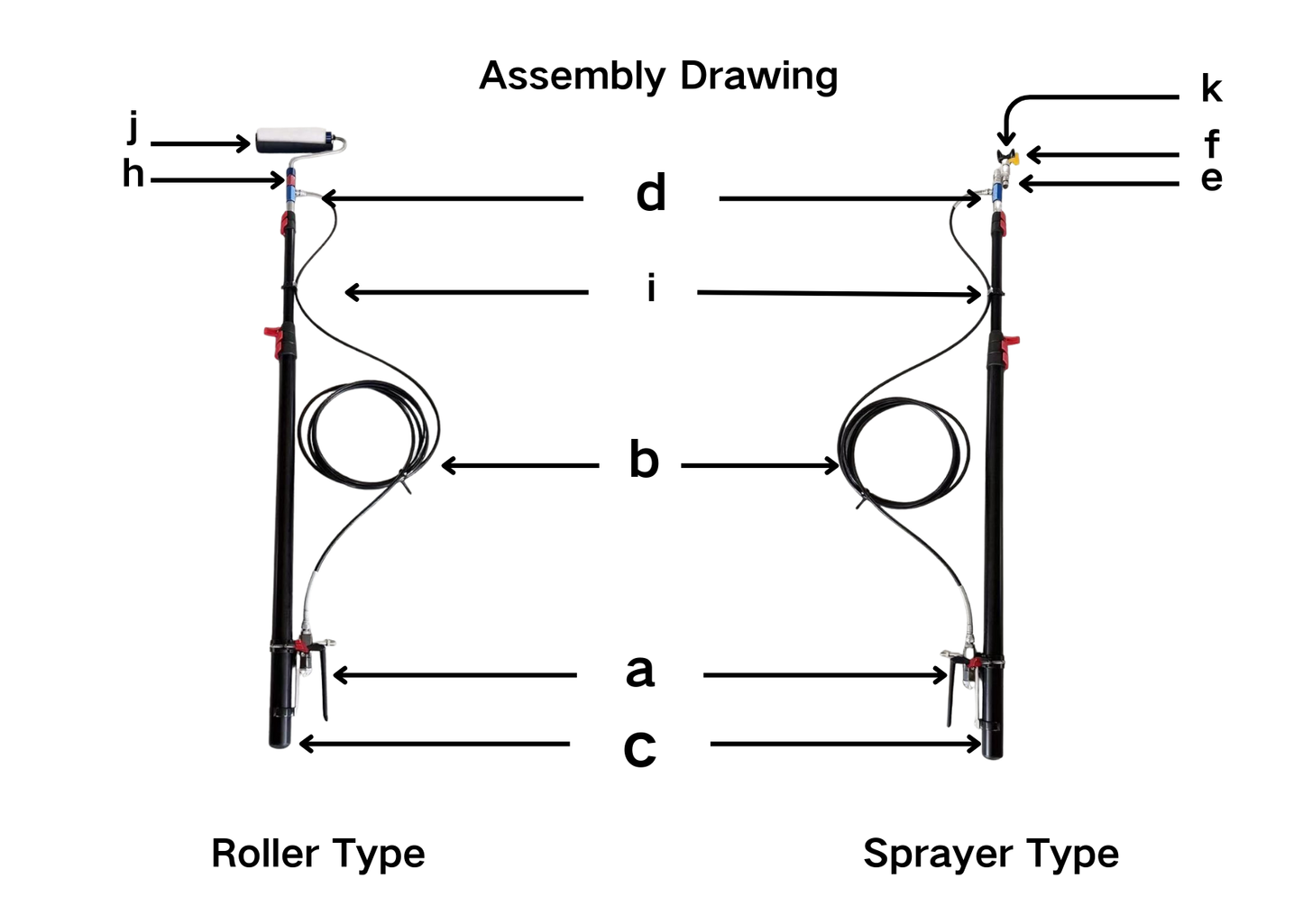 Surf Reach 520 Paint Roller & Spray Head 1.2-5.2m Extendible Pole Kit