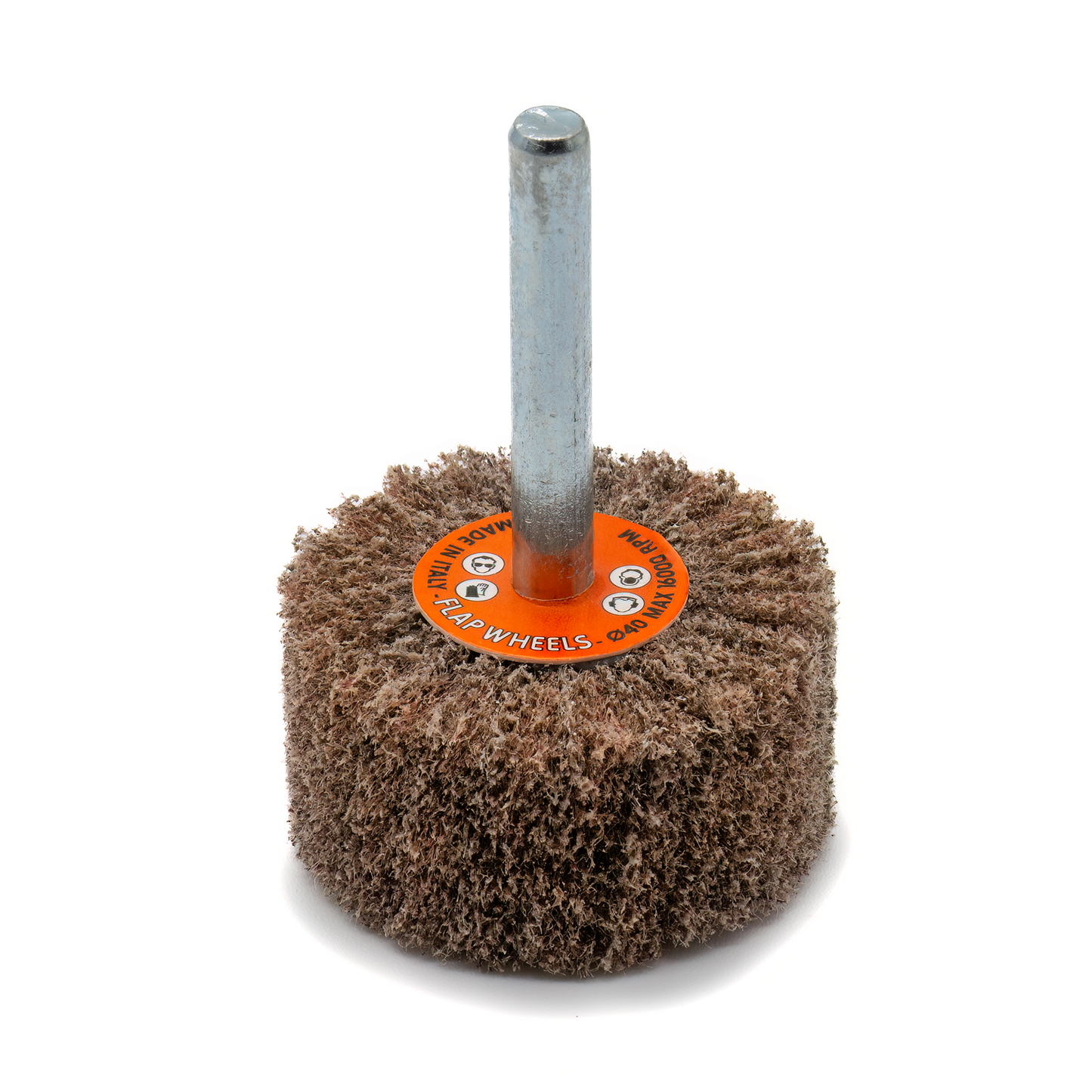 ⁠Fleece Flap Wheel 6mm Steel Shaft - 3M CP Fine (40x20x6mm) - Pack of 10