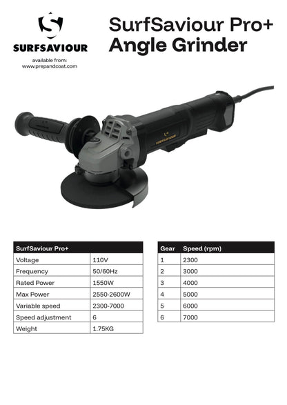 SurfSaviour Pro+ Angle Grinder 110V 125mm