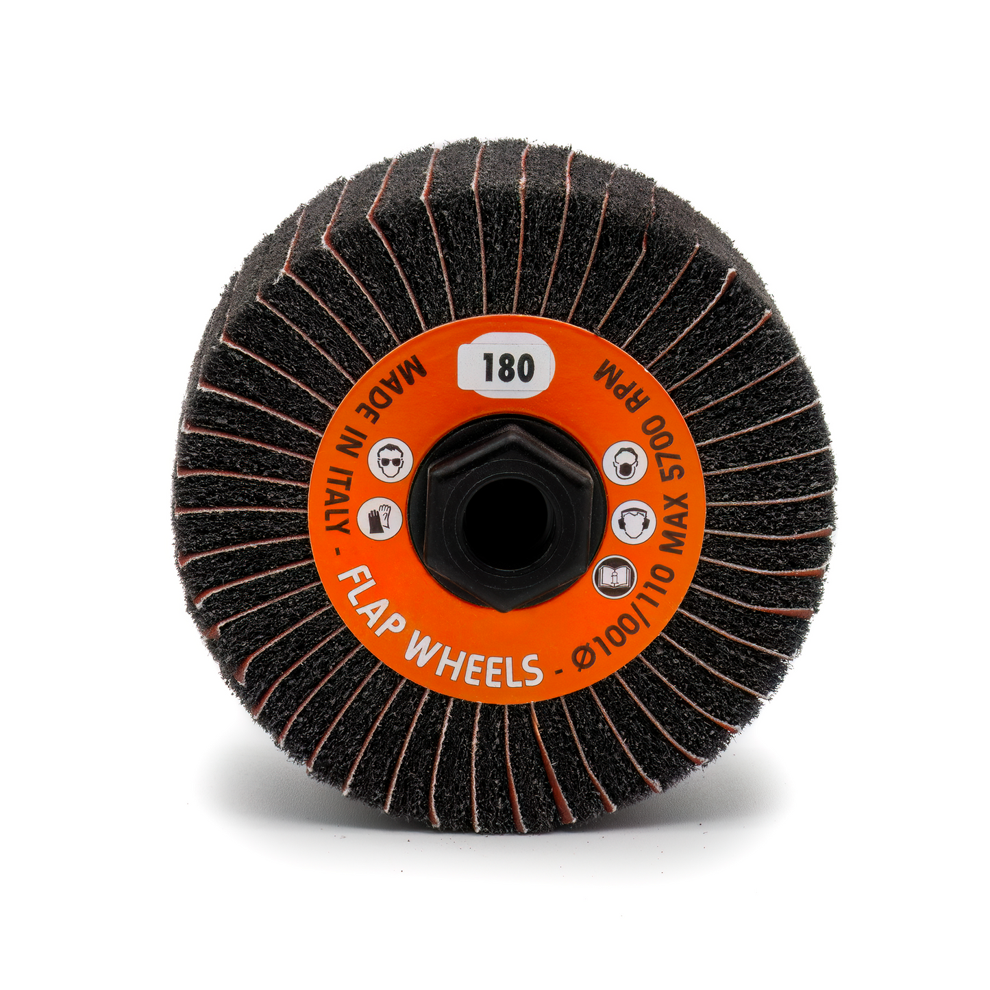 Interleaved Fleece Sanding Wheel – Silicon Carbide Medium 180 Grit (100x50mm M14) - Pack of 2