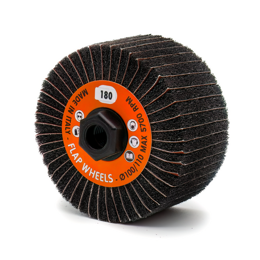 Interleaved Fleece Sanding Wheel – Silicon Carbide Medium 180 Grit (100x50mm M14) - Pack of 2