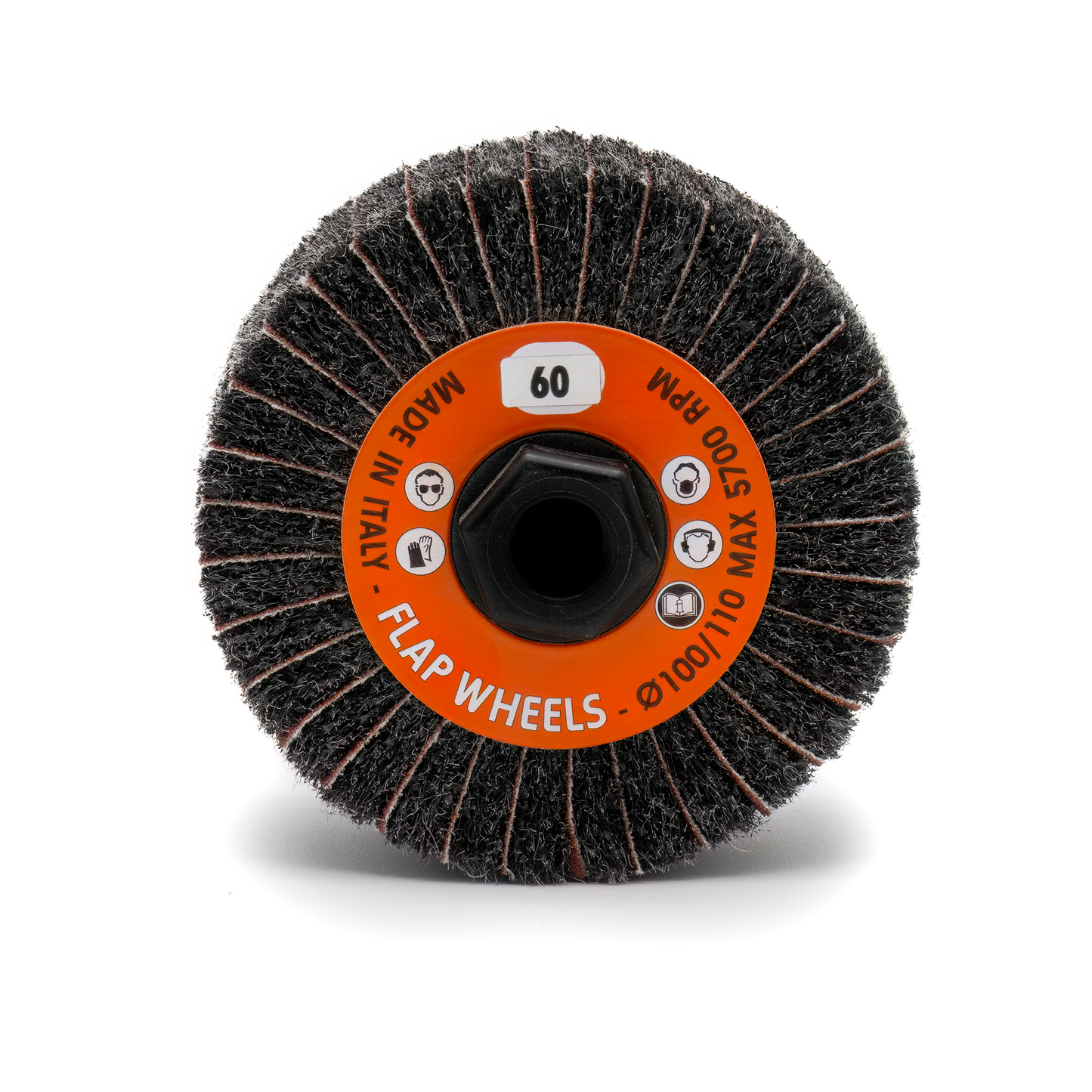 Interleaved Fleece Sanding Wheel – Silicon Carbide Medium 60 Grit (100x50mm M14) - Pack of 2