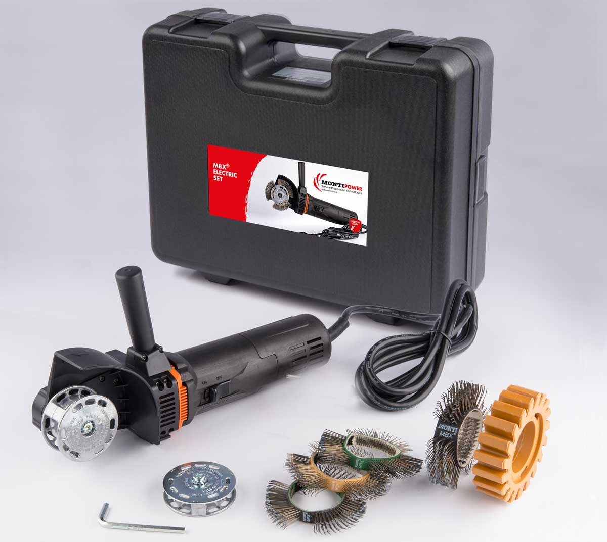 MBX Electric 240V set with belts, wheel and case. SE-206 product image