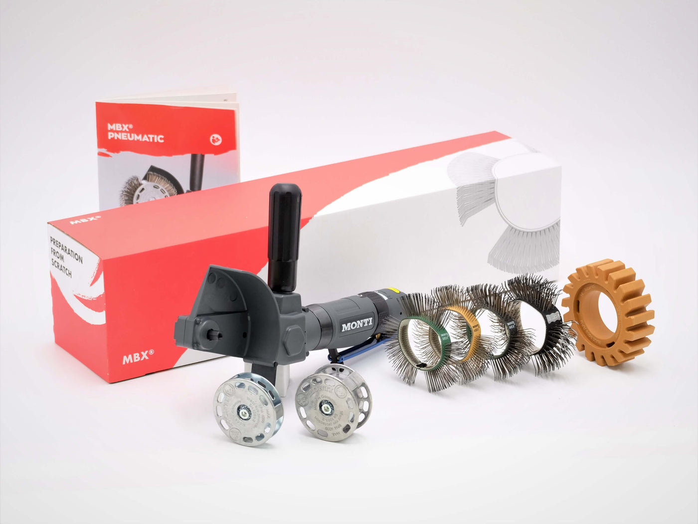 MONTI MBX Pneumatic kit with belts, wheel and adapter system product image