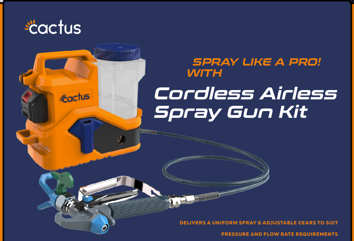 Promotional shot of the Cactus Airless Sprayer