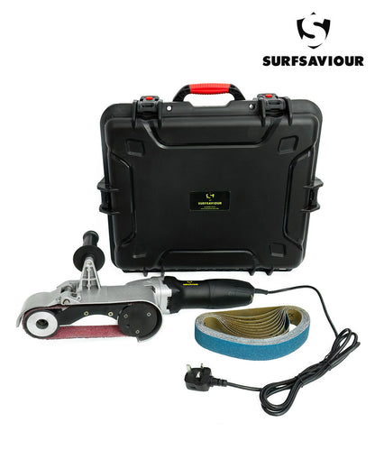 SurfSaviour Pipe Belt Grinder Starter Kit 240V. Incl. 40 x 620mm Grit 60 Abrasive Grinding Belt. Pack of 10.