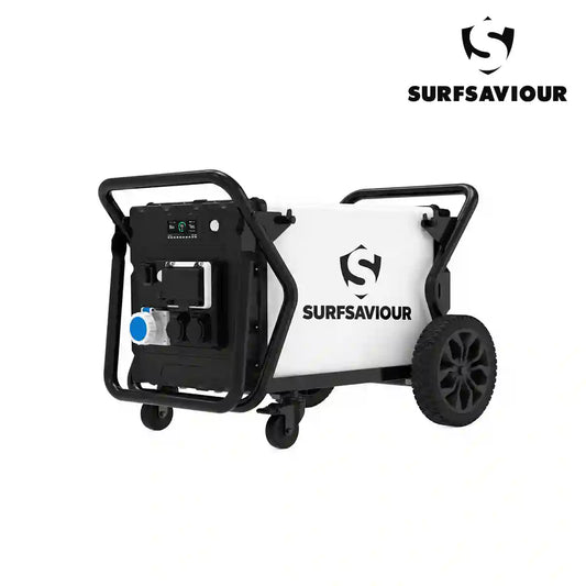 SurfSaviour 10240 Portable Power Unit – 230V Industrial Portable Power Supply. 7.2kW, 10,240Wh, 80kg.