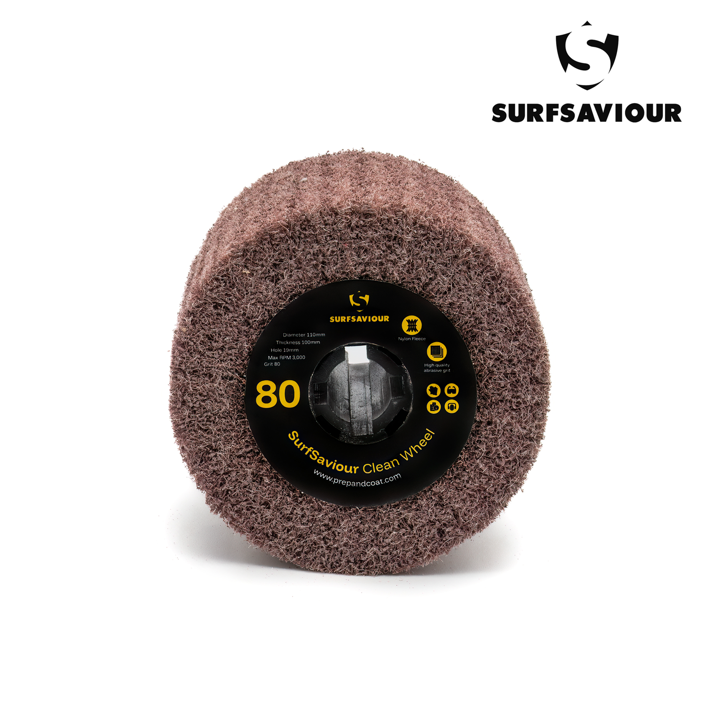 SurfSaviour Clean Wheel - 80 Grit - 110x100x19mm - Pack of 2