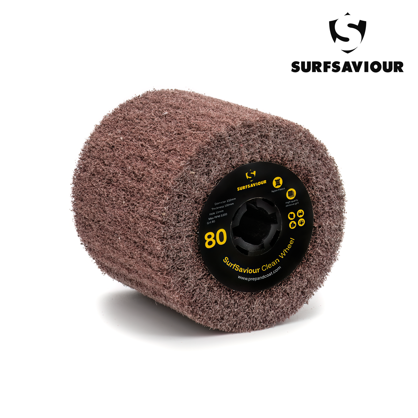SurfSaviour Clean Wheel - 80 Grit - 110x100x19mm - Pack of 2