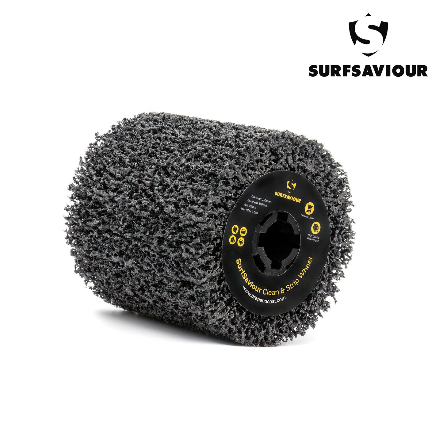 SurfSaviour Clean & Strip Wheel - 40 Grit - 100x100x19mm - Pack of 2