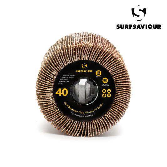 SurfSaviour Flap Wheel A/Oxide - 40 Grit - 100x100x19mm - Pack of 2
