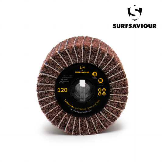 SurfSaviour Interleaved Ceramic Wheel - 120 Grit - 110x100x19mm - Pack of 2