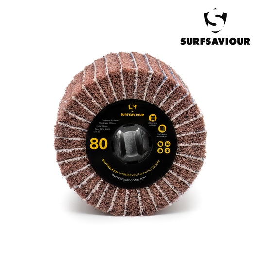 SurfSaviour Interleaved Ceramic Wheel - 80 Grit - 110x100x19mm - Pack of 2
