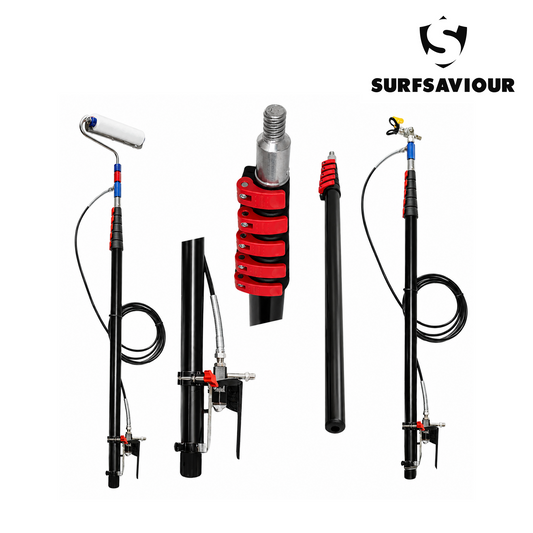 SurfSaviour Reach 520 Paint Extension Pole Kit – 5.2m with 9" Roller & Spray Head