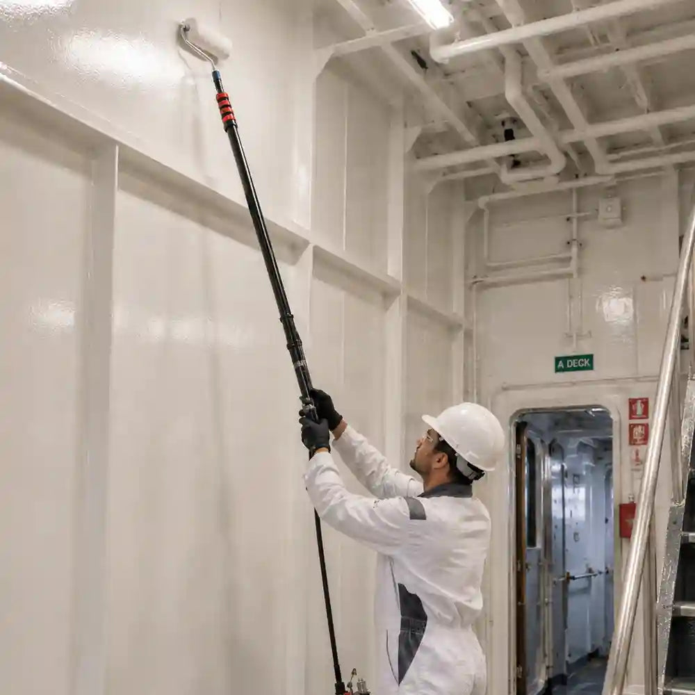 SurfSaviour Reach 520 Paint Extension Pole Kit. 9" Roller & Spray Head. 1.2m–5.2m Extendible Pole.