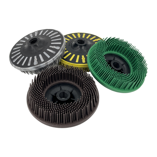 Bristle Disc 115mm / 125mm – White 120 Grit Abrasive Brush - 5 Pack