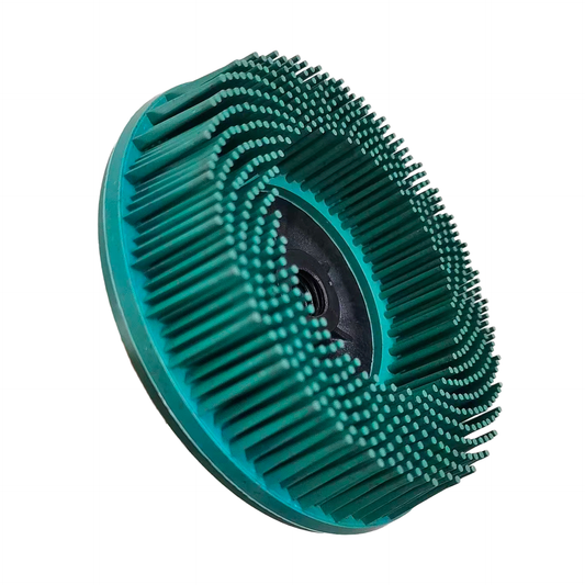 Bristle Disc 115mm / 125mm – Green 50 Grit Abrasive Brush - 5 Pack