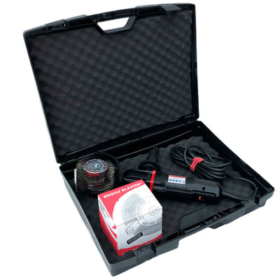 Bristle Blaster Double 900W 110V Dual Hertz kit packed in a PE tool case