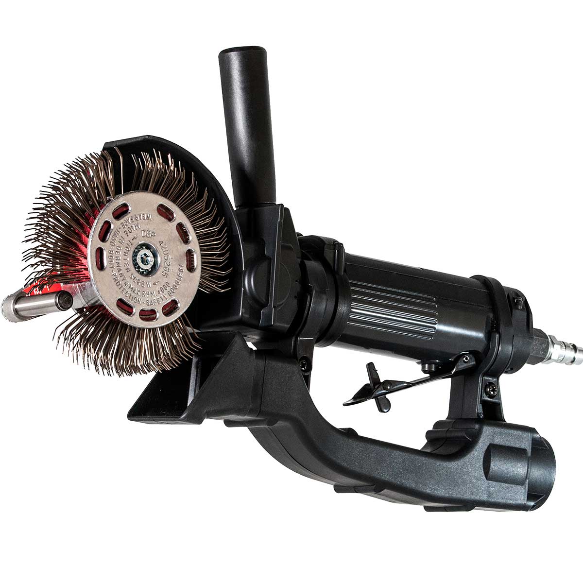 bristle blaster pneumatic with dust exhaust